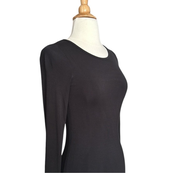 MARINE LAYER Lexi Longsleeve Midi Dress in Black Classic Office Siren Small - Picture 5 of 14